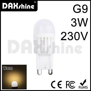 DAXSHINE LED G9 3W AC230V Warm White 2800-3200K 210-230lm   